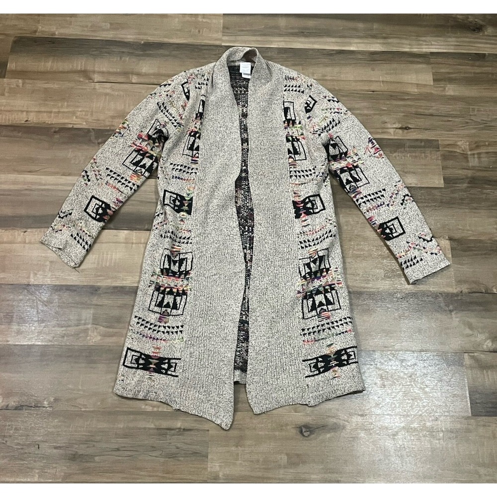 Northern Angel Womens Large Cardigan Sweater Aztec Boho Southwestern Long
